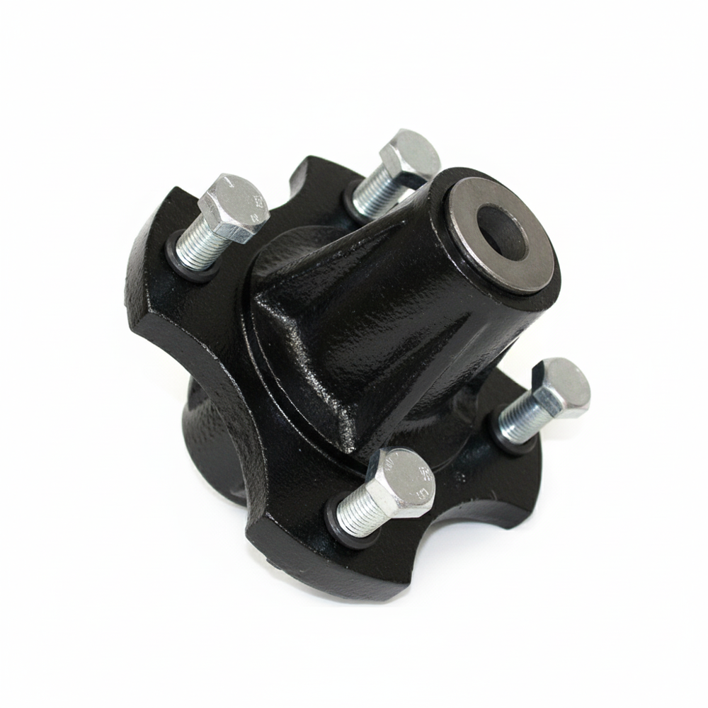 Cai-chtd-4007 1 Inch Cast Iron Hub With Taper Bearing With Dust Cap - Finishing: Polished