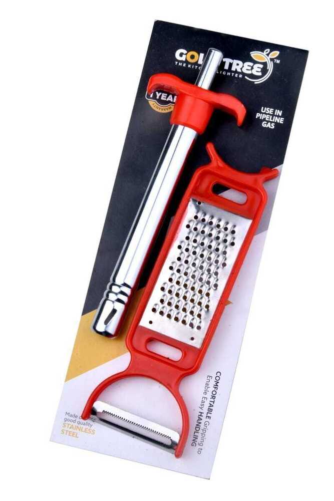 Rust Proof Stainless Steel Kitchen Lighter With Grater And Peeler
