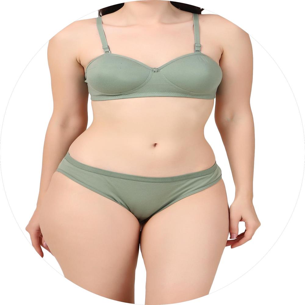 Fancy Half cup bra panty set