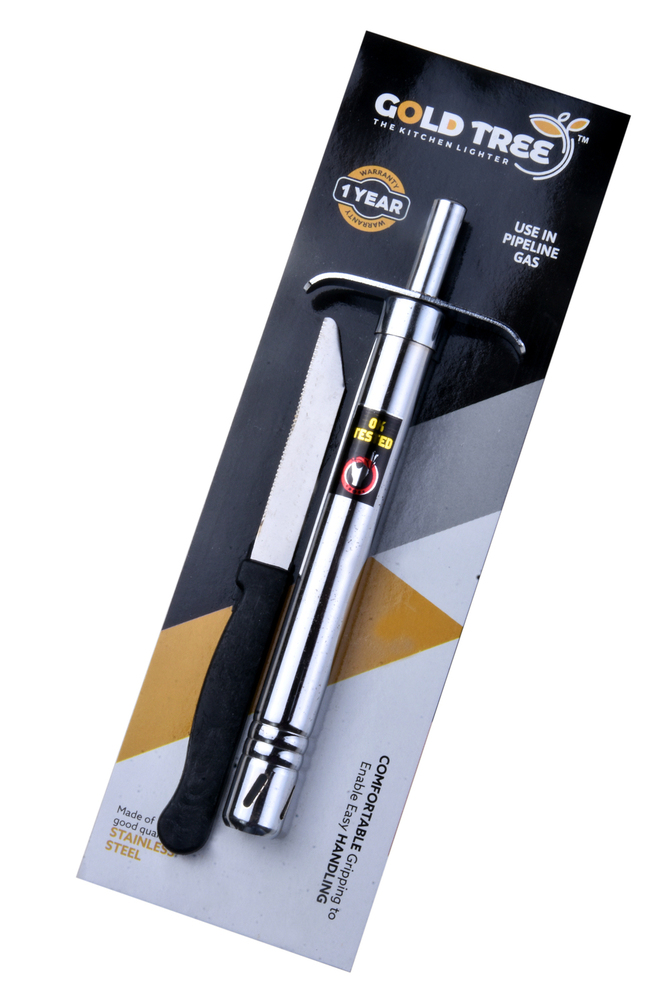 SS Kitchen Lighter With Knife