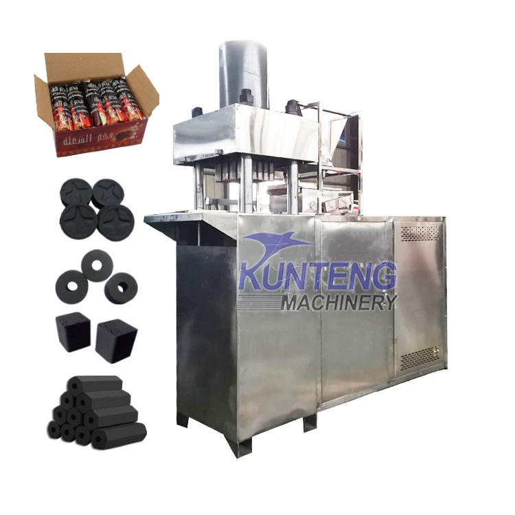 Fully Automatic Hydraulic Hoo-Kah Charcoal Forming Machine Coconut Shell Carbonization Coal Production Line - Briquette Size: Customized