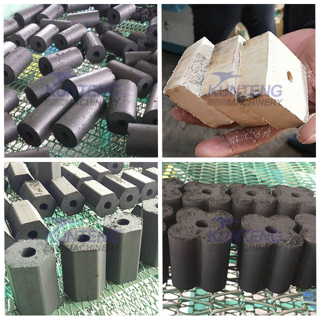 Fully Automatic Hydraulic Hoo-kah Charcoal Forming Machine Coconut Shell Carbonization Coal Production Line - Briquette Size: Customized