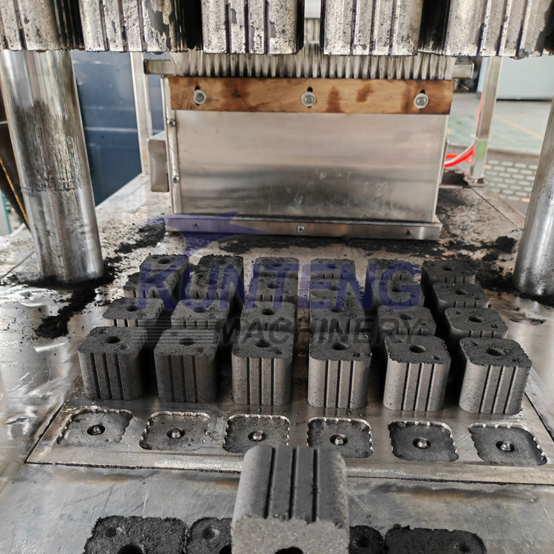 Fully Automatic Hydraulic Hoo-kah Charcoal Forming Machine Coconut Shell Carbonization Coal Production Line - Briquette Size: Customized