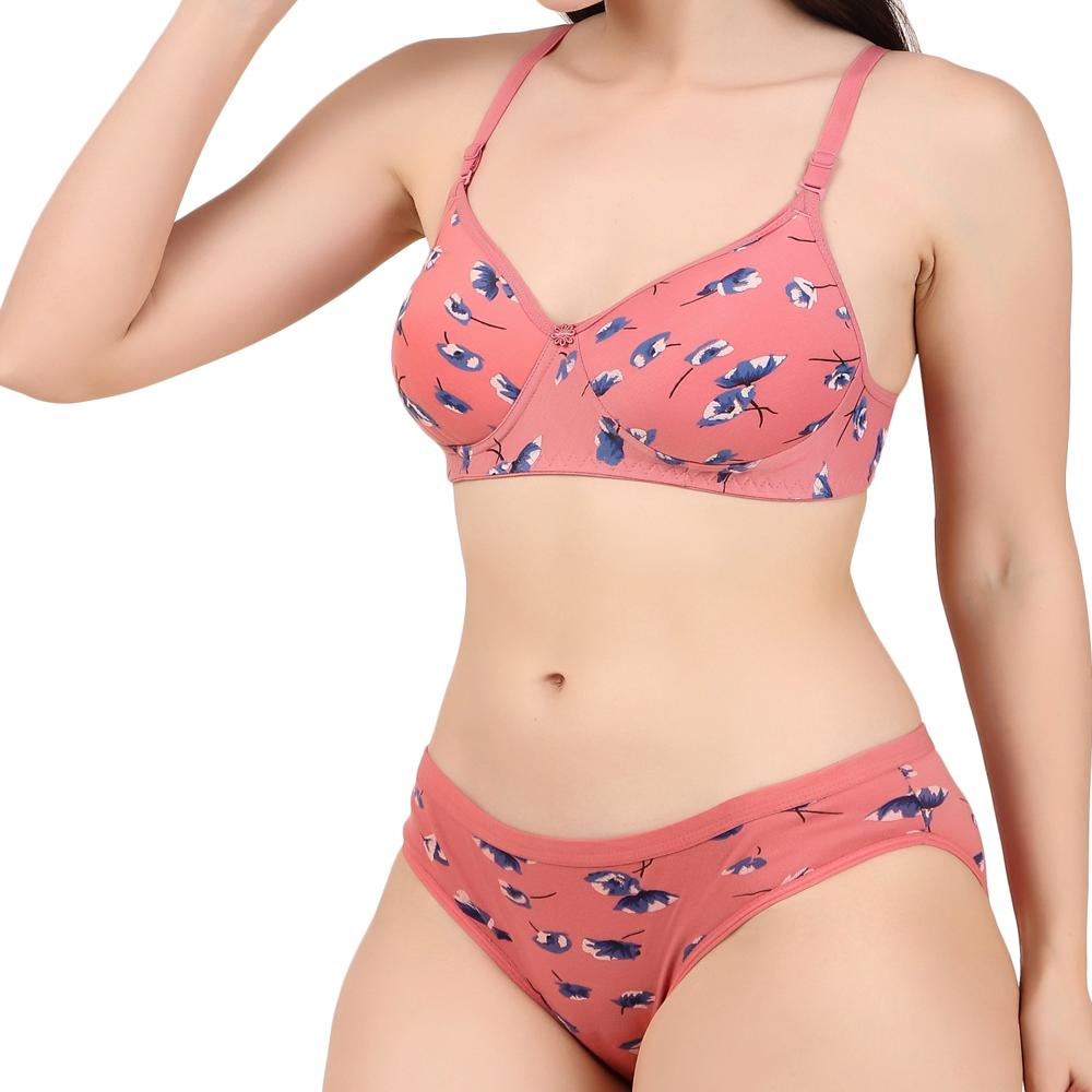 Printed Bra Panty Set