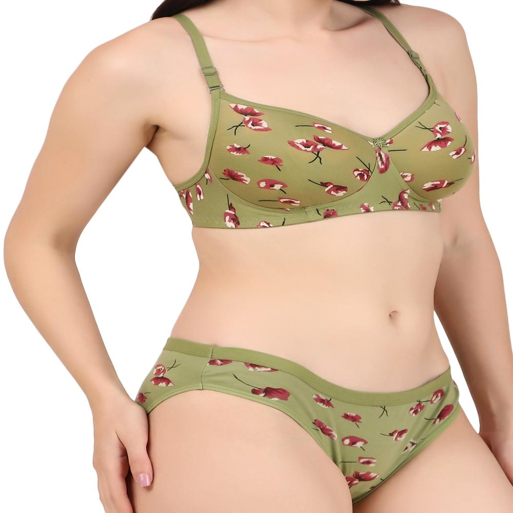 Printed Bra Panty Set