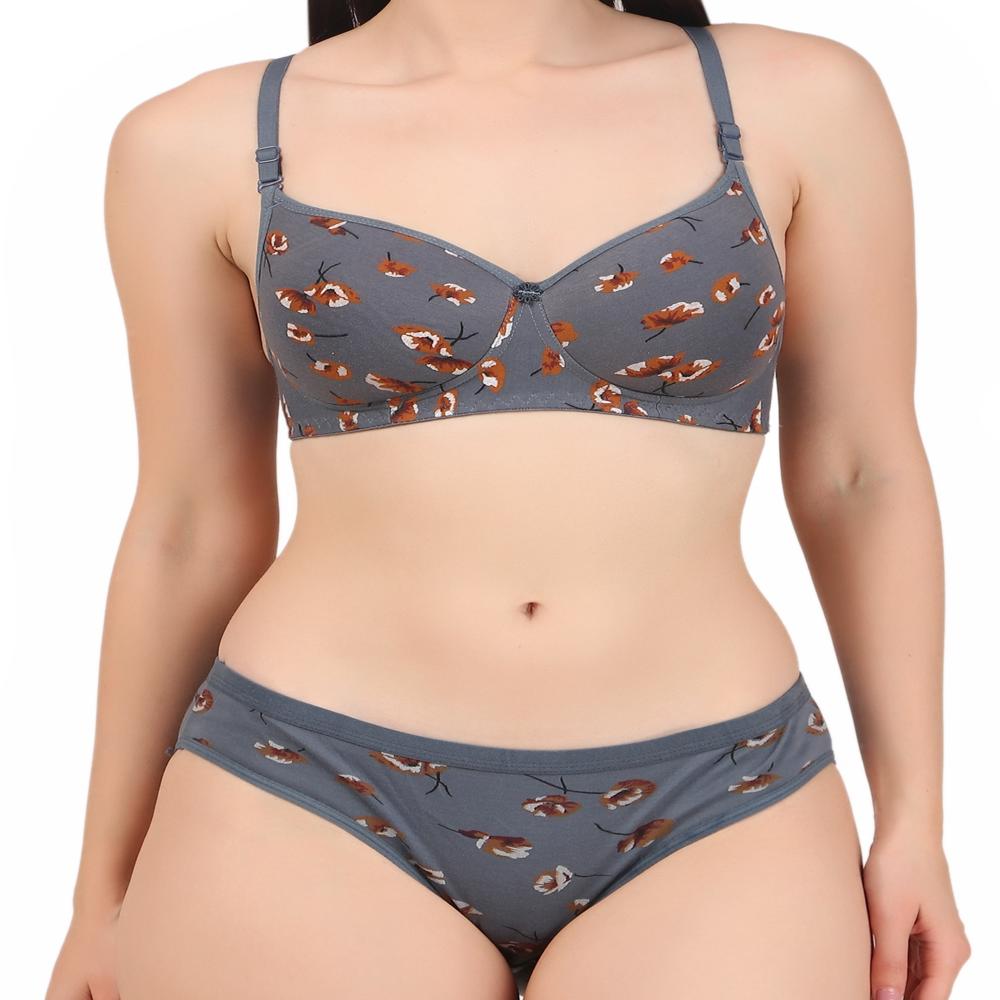 Printed Bra Panty Set