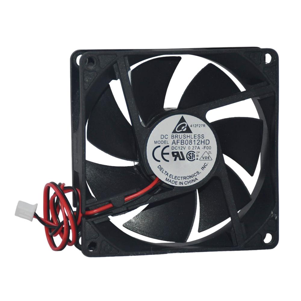 DELTA AFB0812HD 12V 0.27A 8020mm Ball Bearing Electric Power Source 3000RPM Plastic Blades Cooling Fan