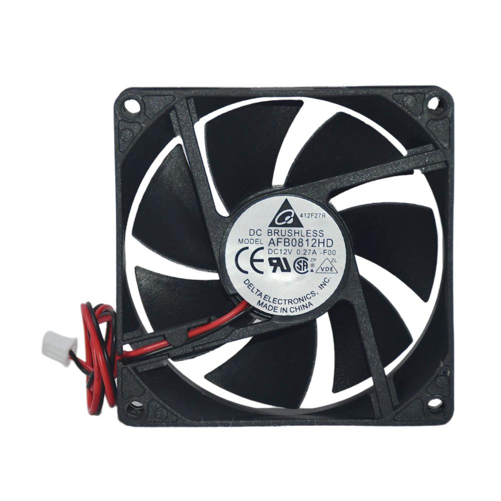 DELTA AFB0812HD 12V 0.27A 8020mm Ball Bearing Electric Power Source 3000RPM Plastic Blades Cooling Fan