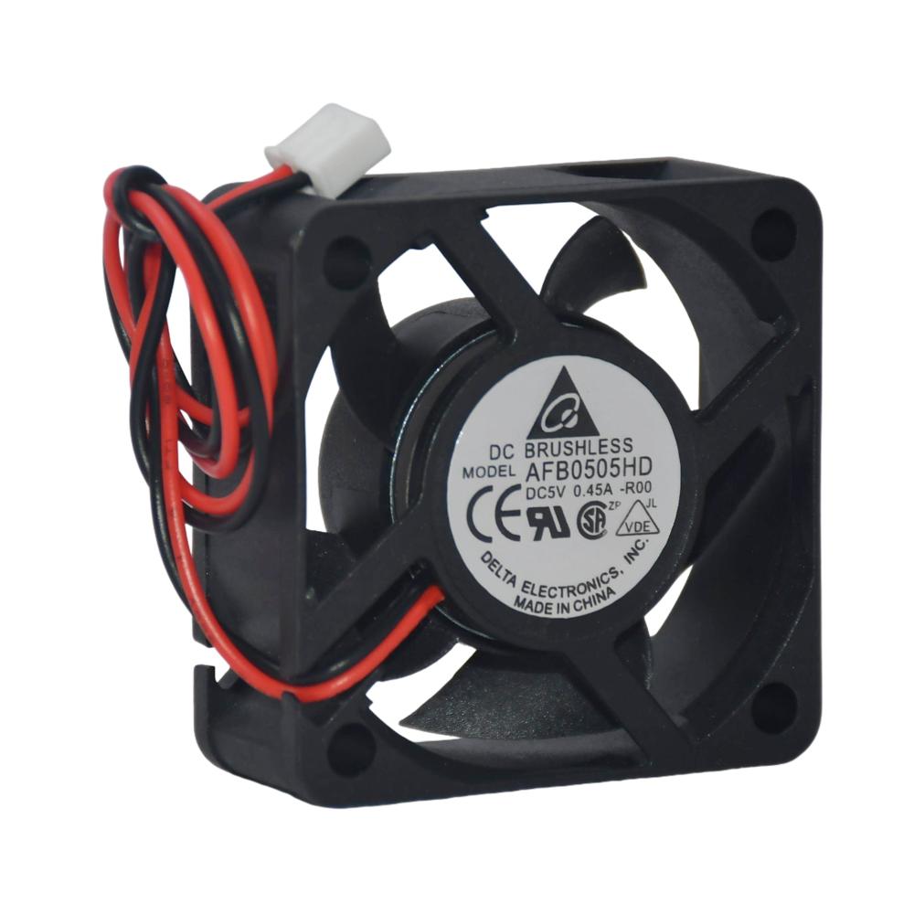 DELTA AFB0505HD 5V 0.45A 5020mm Electric Inverter Fan Plastic Blade Ball Bearing Industrial Fans 