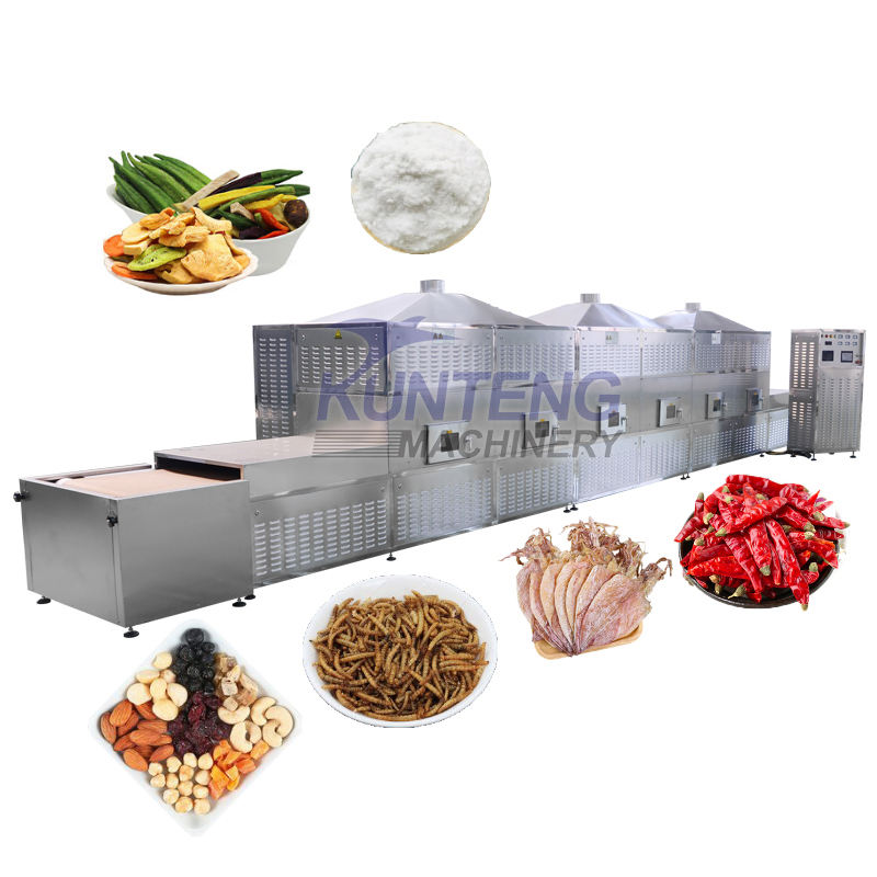 Microwave Drying Machine Food Rapid Sterilization Machine Microwave Dryer For Grain Drying Tea Withering And Drying Machine - Capacity: 100-1000 Kg/Hr