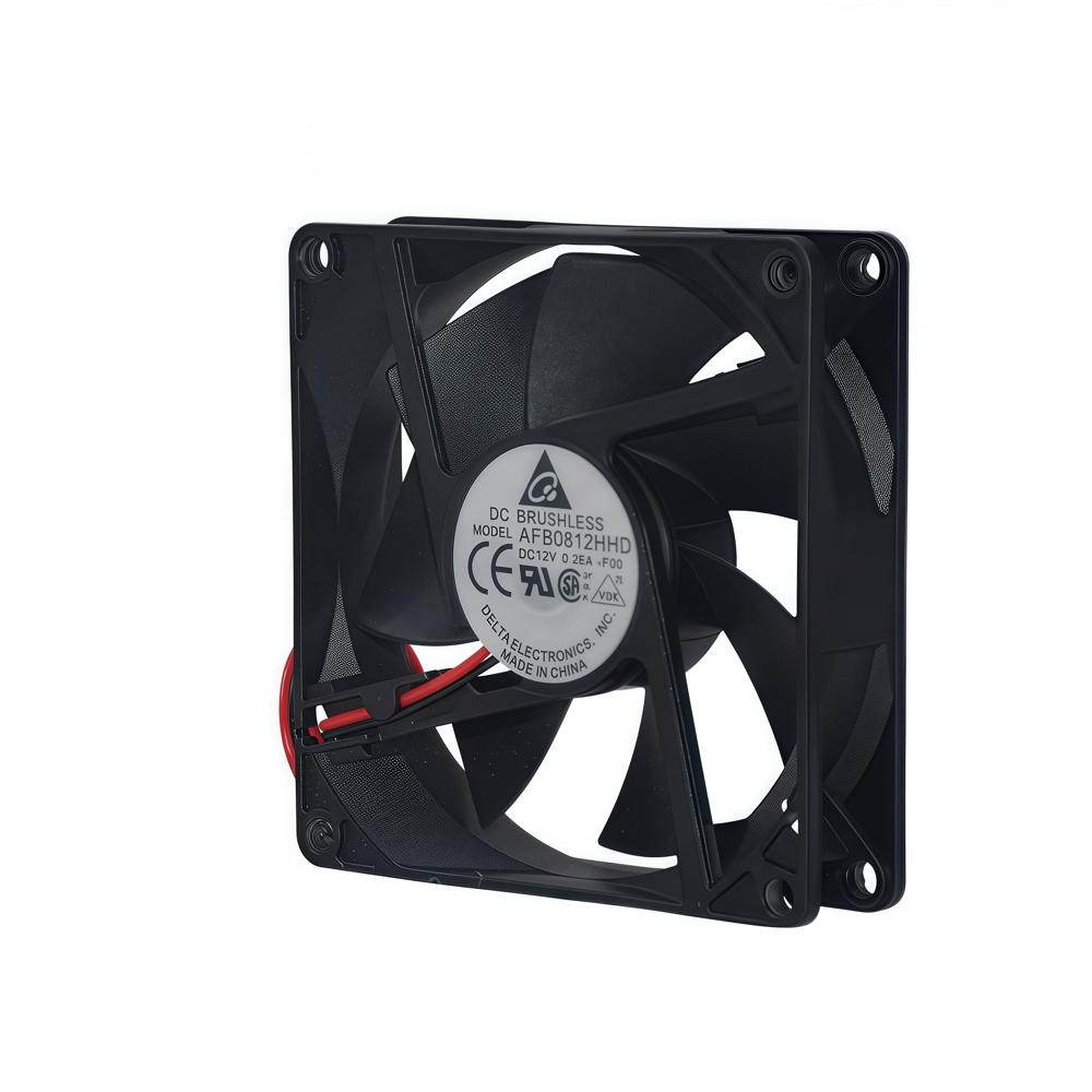 Delta AFB0812HHD 8020mm 12V 0.4A Electric Power Ball Bearing Plastic Blade Industrial Inverter Fan 