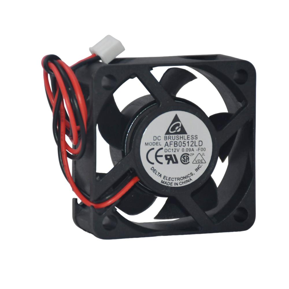Delta AFB0512LD 5020mm Cooling Fan 12V 0.09A Electric Ball Bearing Plastic Blade Industrial Inverter Fan 