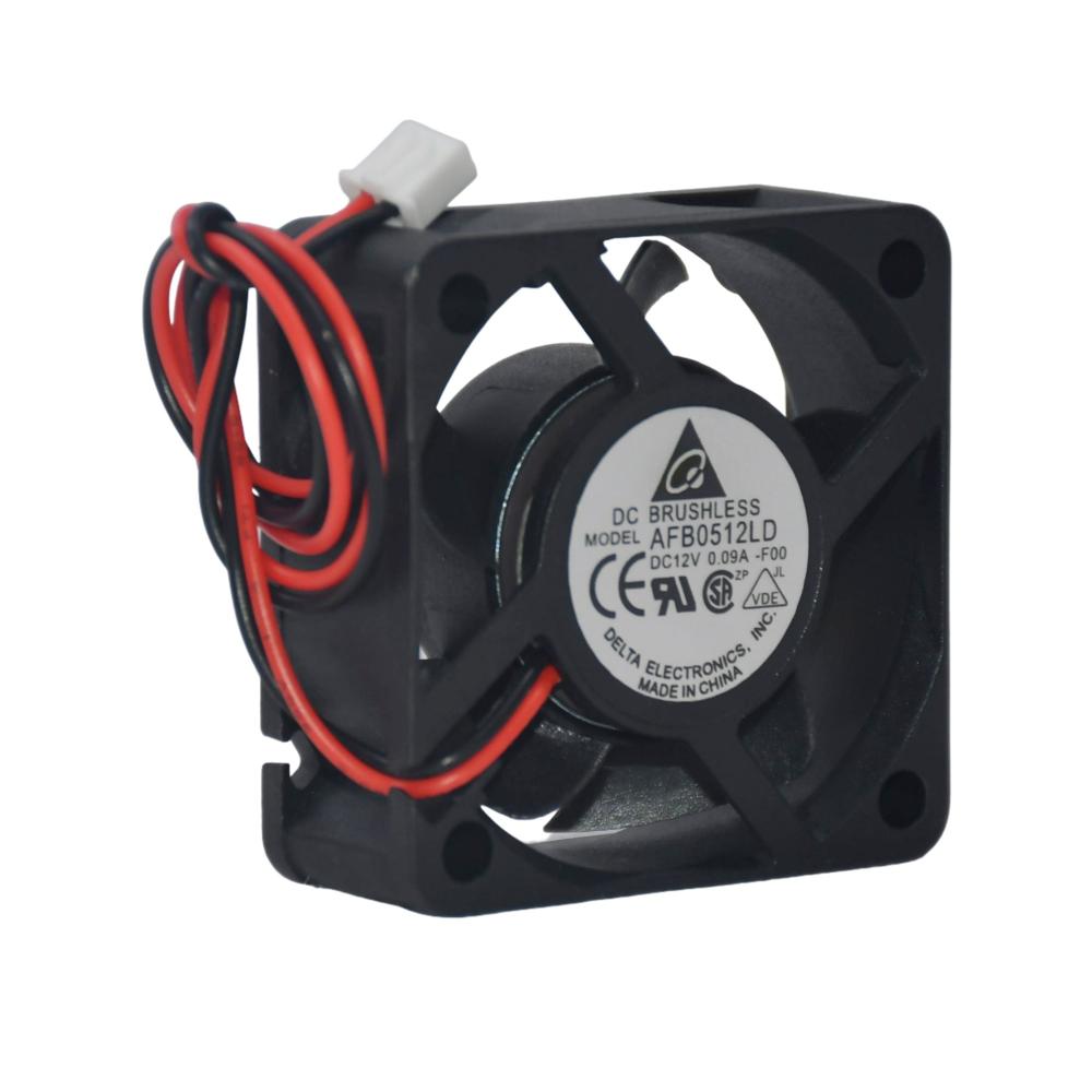 Delta AFB0512LD 5020mm Cooling Fan 12V 0.09A Electric Ball Bearing Plastic Blade Industrial Inverter Fan 