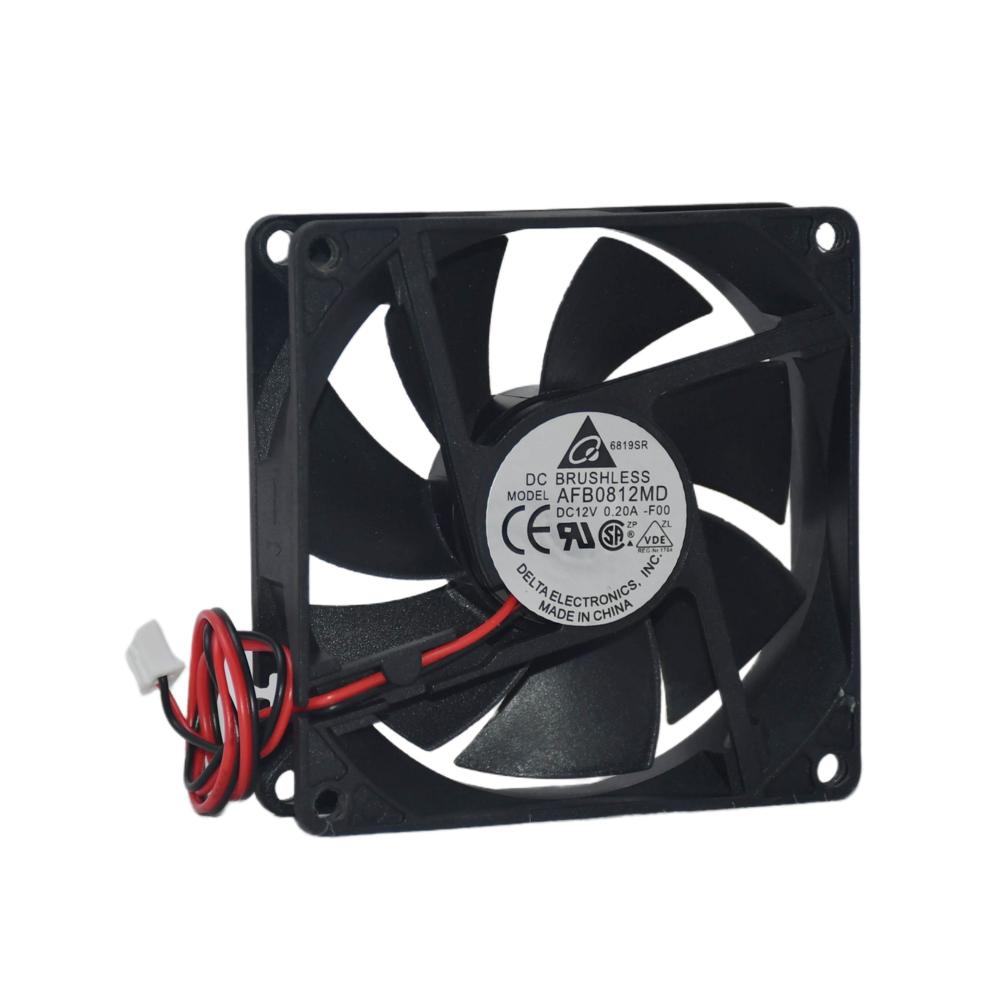 Delta AFB0812MD 8020mm 12V DC 0.20A Ball Bearing Plastic Blade Electric Industrial Inverter Fan 