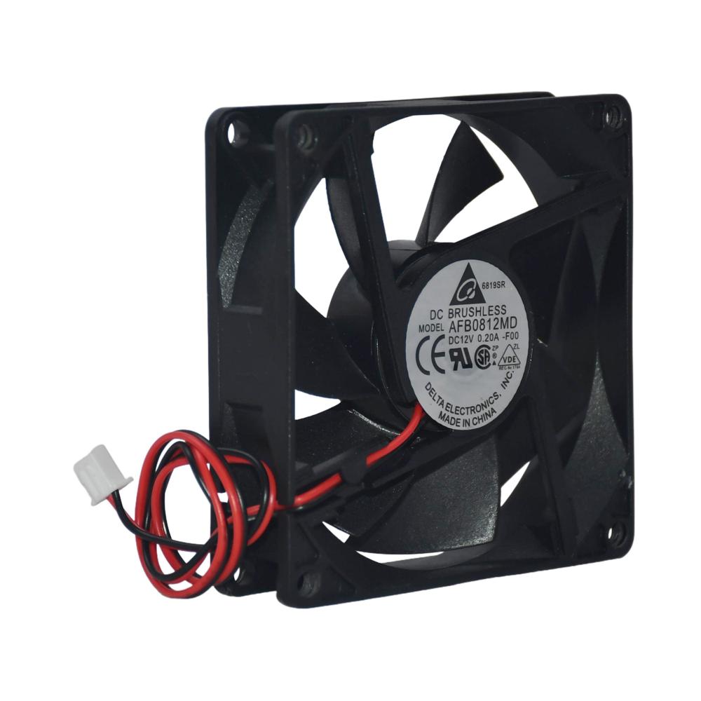 Delta AFB0812MD 8020mm 12V DC 0.20A Ball Bearing Plastic Blade Electric Industrial Inverter Fan 