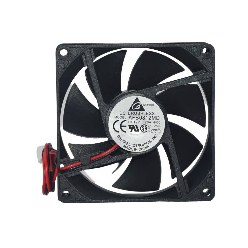 Delta AFB0812MD 8020mm 12V DC 0.20A Ball Bearing Plastic Blade Electric Industrial Inverter Fan 