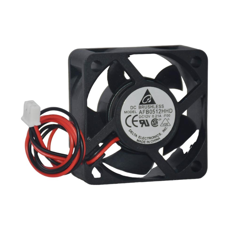Delta AFB0512HHD 12V 0.21A 5020mm Ball Electric 3000rpm Speed Plastic Blade Industrial Inverter Fan