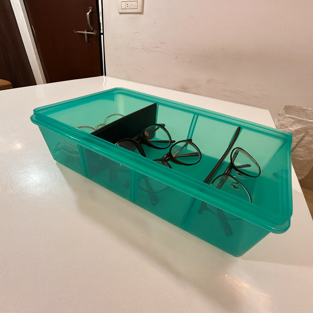 Optical Spare Part Storage Plastic Box - Color: Transparent
