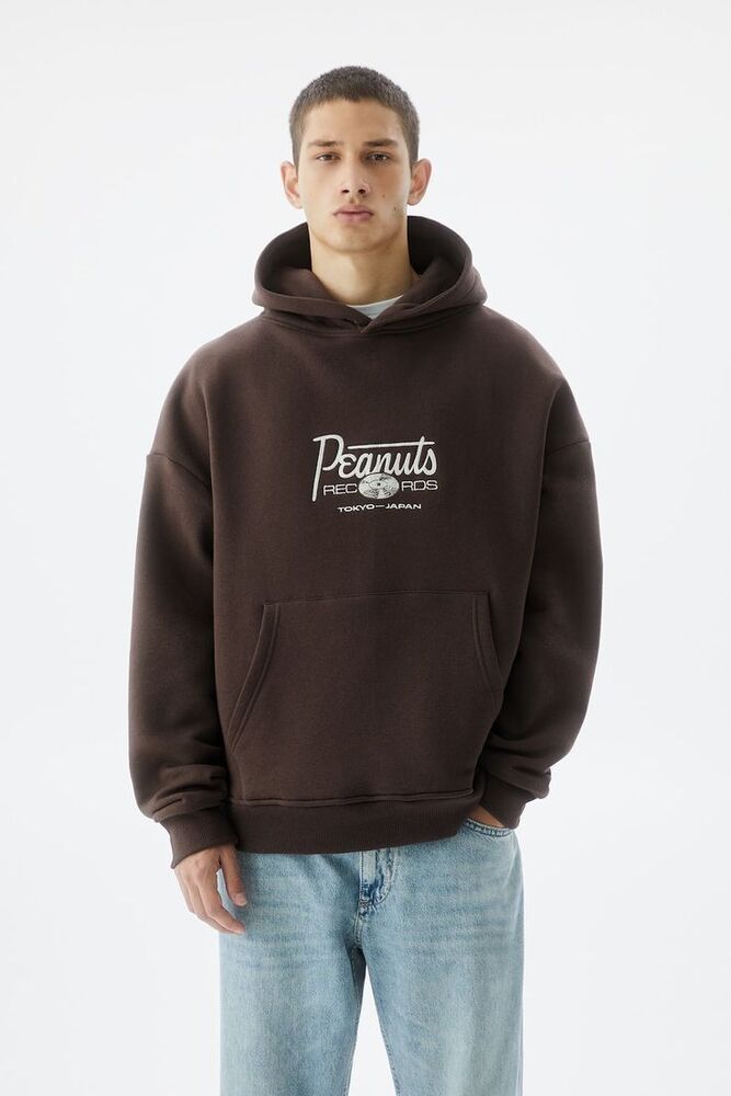 Mens Brown Printed Hoodies - Color: Different Available