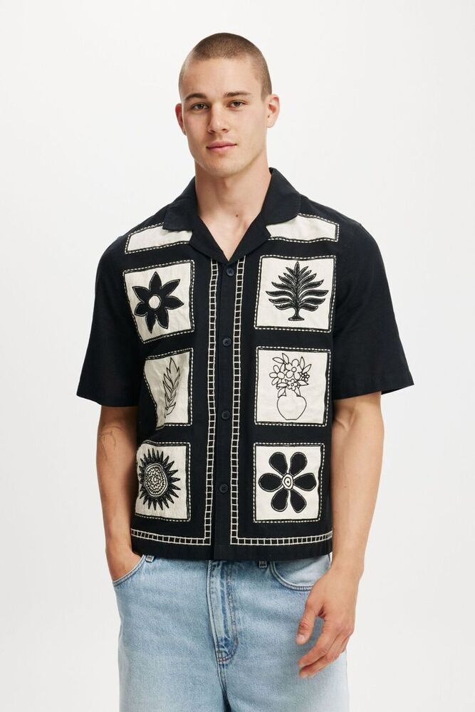 Black Block Printed Shirt - Color: Different Available