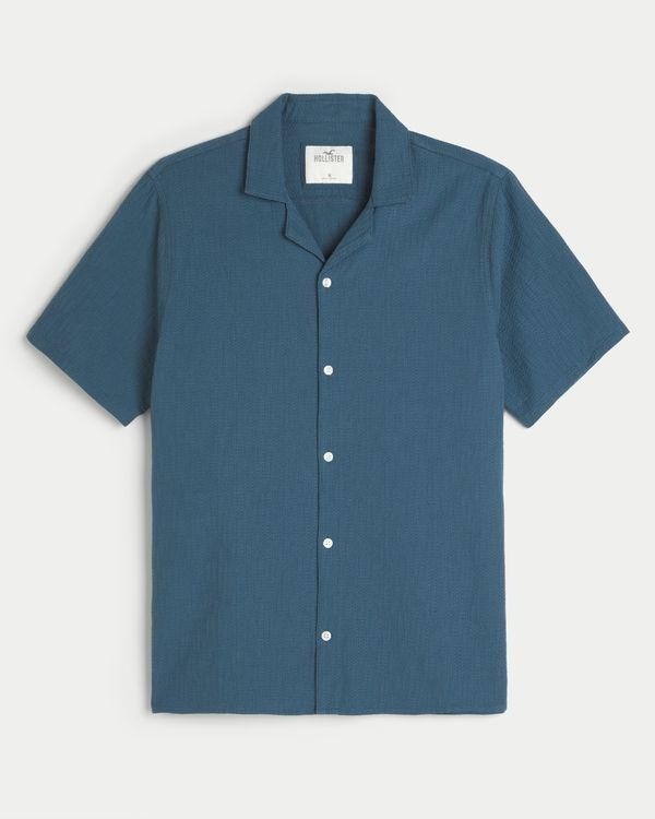 Mens Blue Plain Casual Shirt - Color: Different Available