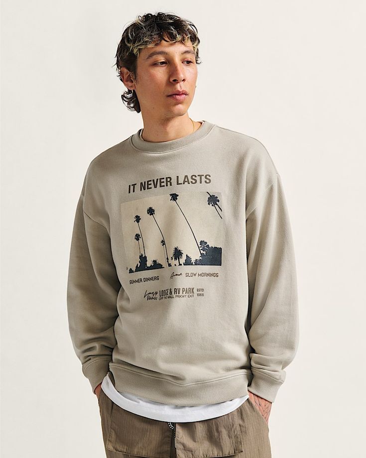 Mens Printed Casual Sweatshirt - Color: Different Available