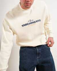 White Printed Casual Sweatshirts