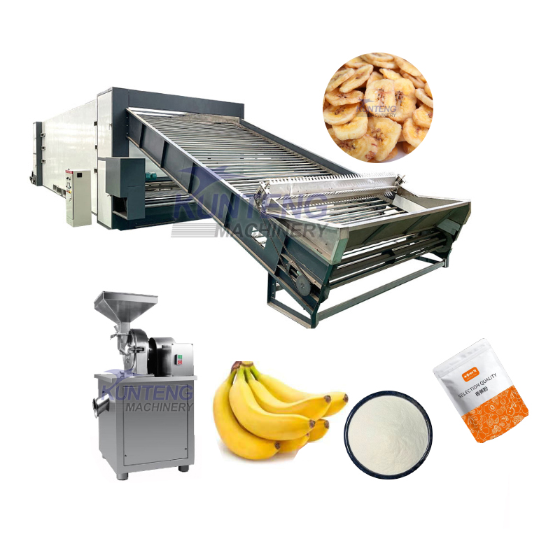 Fruit And Vegetable Dryer Banana Slice Dryer Continuous Mesh Belt Dryer Industrial Food Drying And Processing Line - Capacity: 10/upon Ton/day