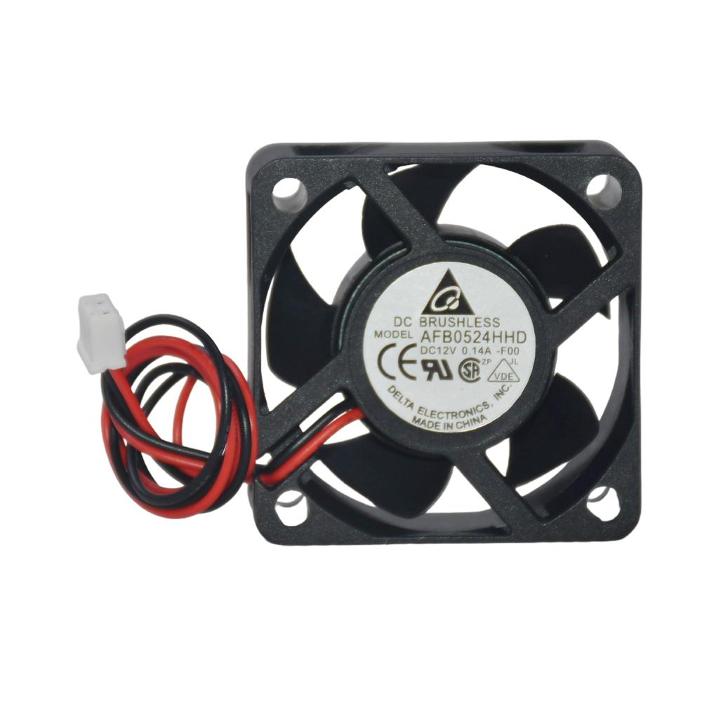 Delta AFB0524HHD 24V 0.14A 5020mm 3000rpm Speed Ball Bearing Industrial Plastic Cooling Fan