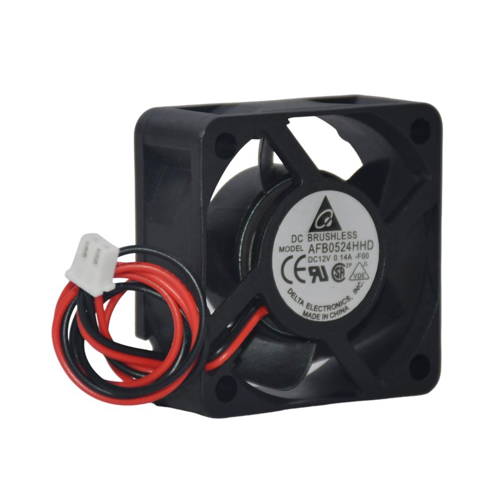 Delta AFB0524HHD 24V 0.14A 5020mm 3000rpm Speed Ball Bearing Industrial Plastic Cooling Fan
