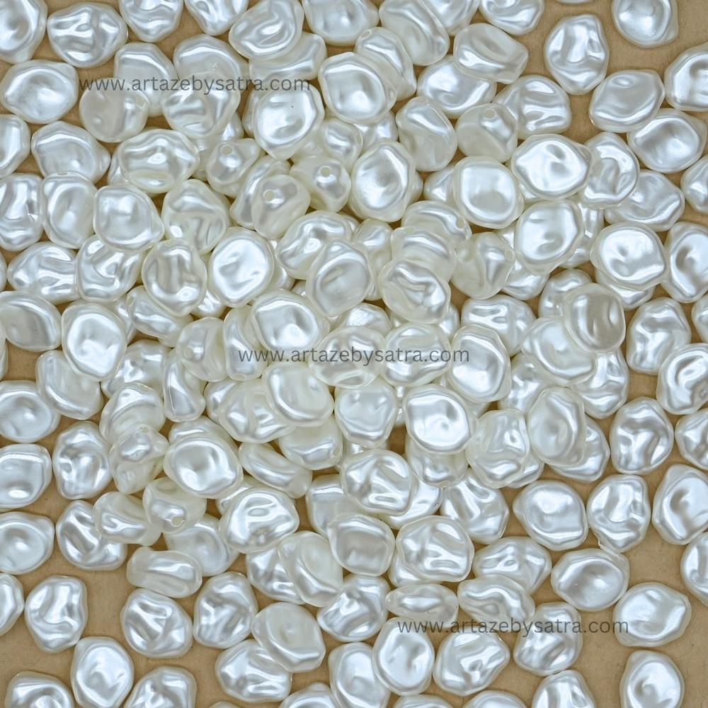 Pebble-Shaped Plastic Pearl Beads | Size : 15mm