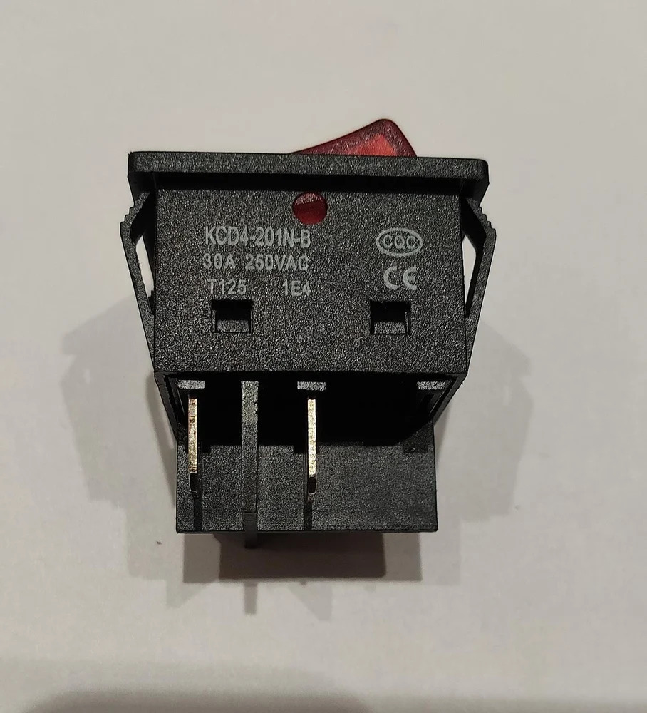 Rocker Switch 4 Pin Illuminated 30 Amp