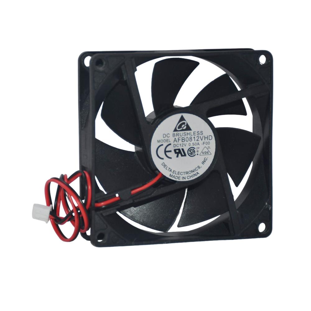 Delta AFB0812VHD 12V 0.30A 8020mm Ball Bearing Large Air Volume Fan Plastic Blades Cooling Fan