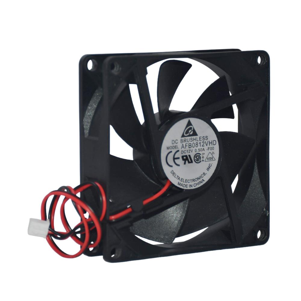 Delta AFB0812VHD 12V 0.30A 8020mm Ball Bearing Large Air Volume Fan Plastic Blades Cooling Fan