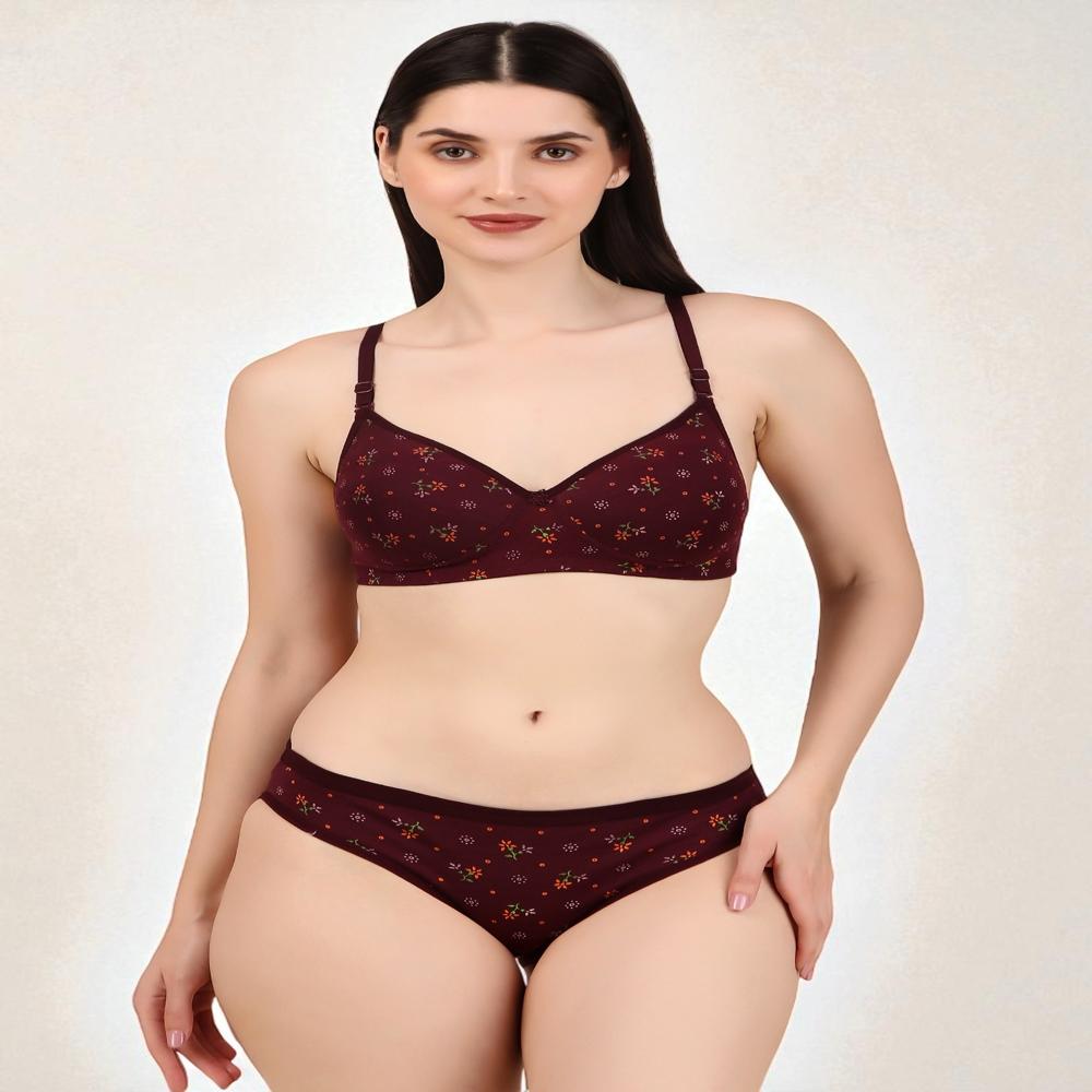 Ladies Bra Panty - Bra Design: Padded