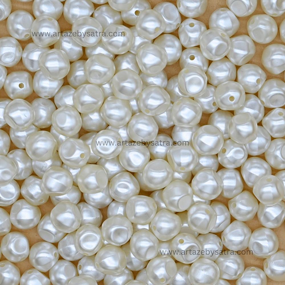 Irregular Round Plastic Pearl Beads | Size : 10mm