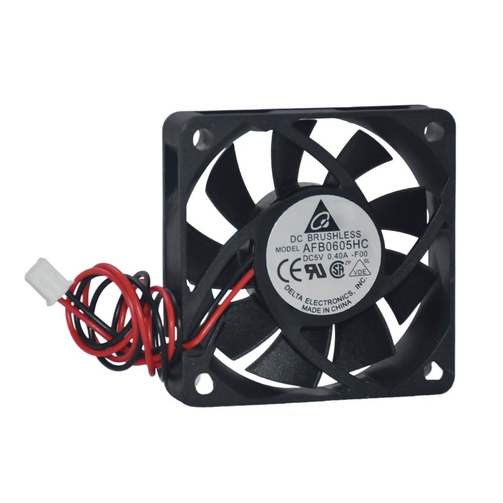 Delta AFB0605HC 5V DC 0.40A 6015mm Power Supply Fan Ball Bearing Plastic Blades Industrial Inverter Fan