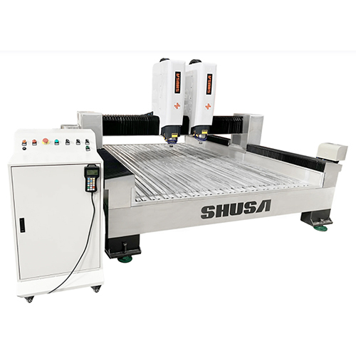 Cnc Double Head Stone Carving Router Sm 2530 S2 - Color: White