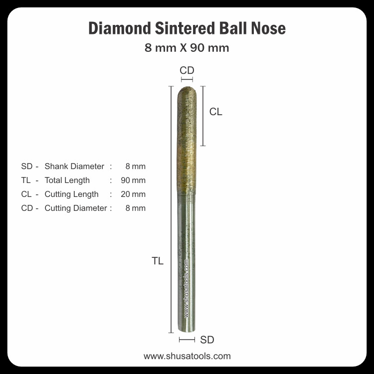 Diamond Sintered Ball Nose