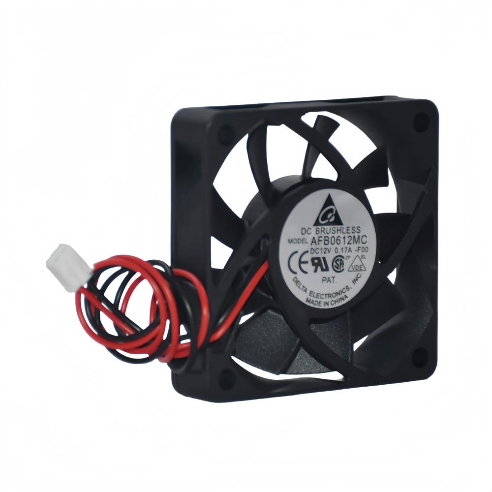 Delta AFB0612MC 12V 0.17A 6015mm 3-Wire Electric Ball Bearing Plastic Blades Speed Measuring Cooling Fan