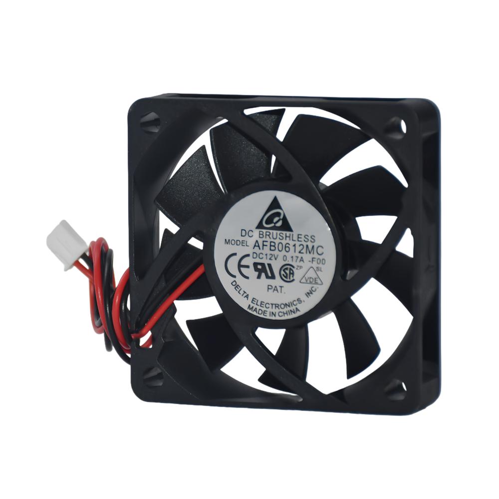 Delta AFB0612MC 12V 0.17A 6015mm 3-Wire Electric Ball Bearing Plastic Blades Speed Measuring Cooling Fan