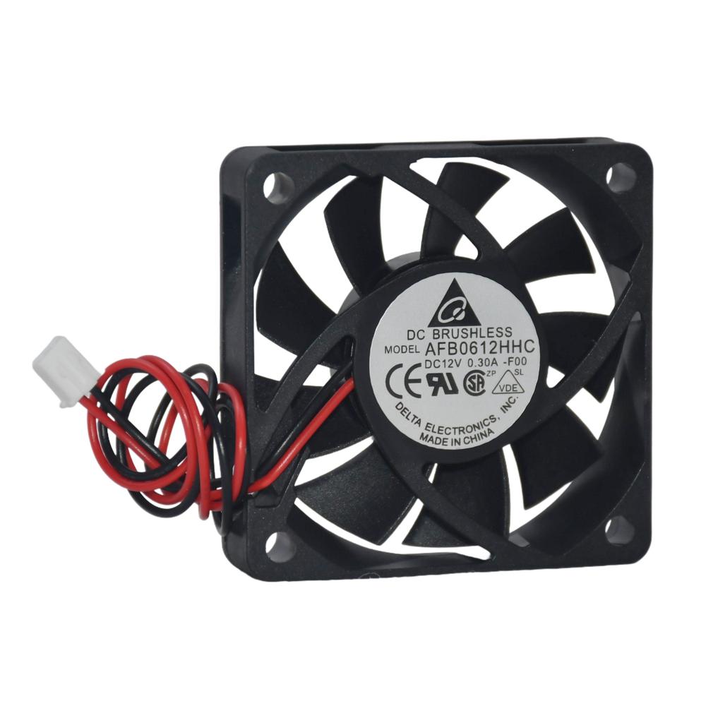 Delta AFB0612HHC 12V 0.30A 6015mm Plastic Chassis with Ball Bearing 3000rpm Speed Cooling Fan 