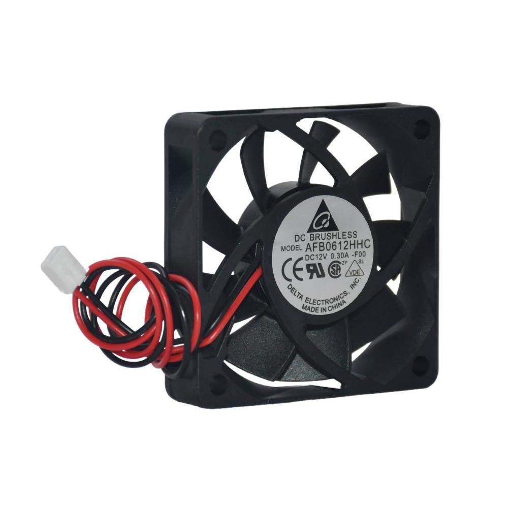 Delta AFB0612HHC 12V 0.30A 6015mm Plastic Chassis with Ball Bearing 3000rpm Speed Cooling Fan 
