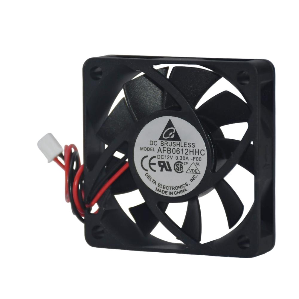 Delta AFB0612HHC 12V 0.30A 6015mm Plastic Chassis with Ball Bearing 3000rpm Speed Cooling Fan 