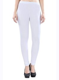 Girls Stretch Churidar White Legging