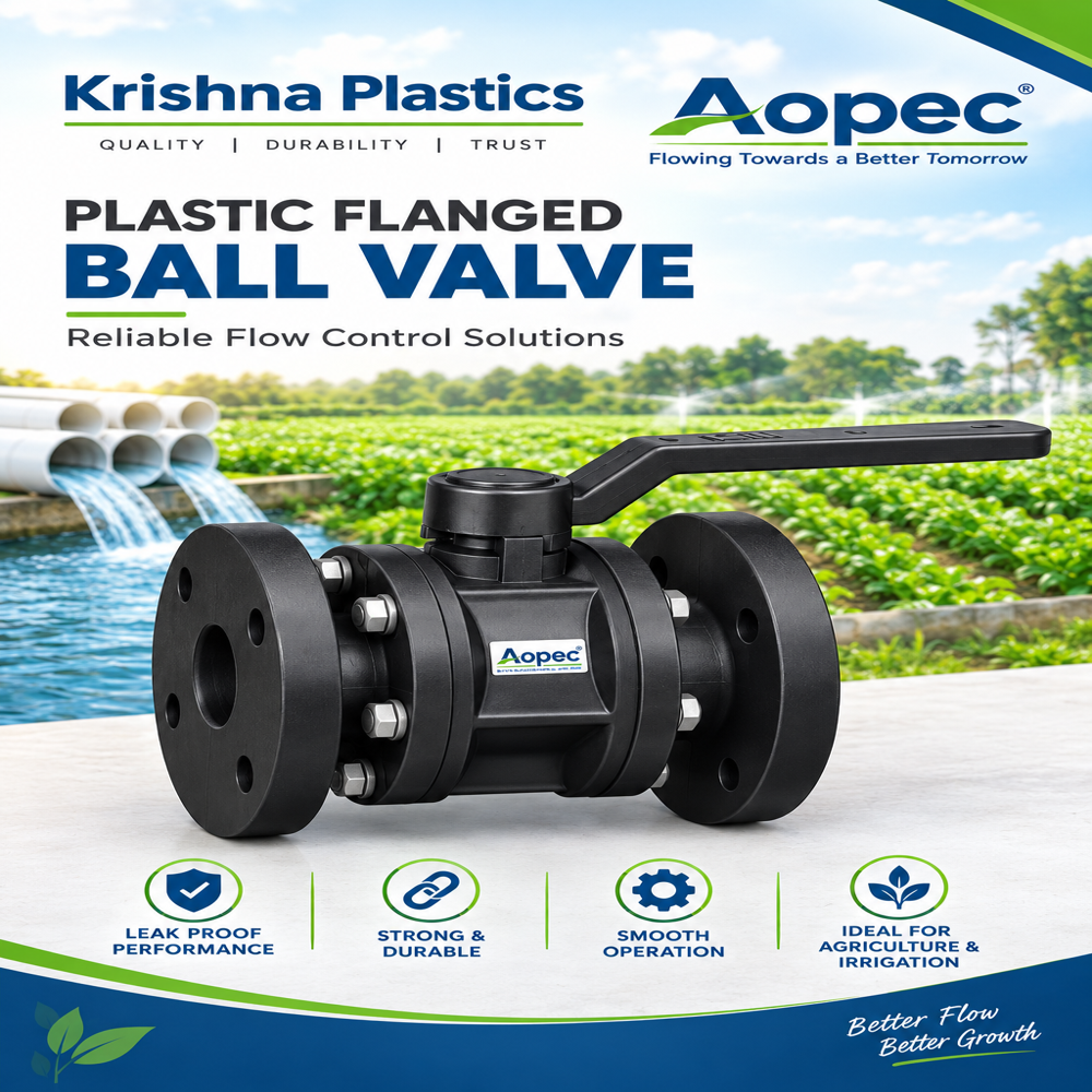 Plastic Flanged Ball Valve - Application: Industrial Pipelines