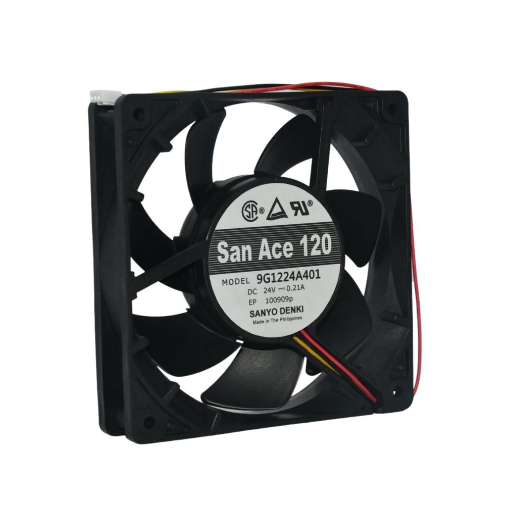 SANACE 9G1224A401 24V DC 0.21A 12025mm Ball Bearing Plastic Blade Industrial Inverter Cooling Fan