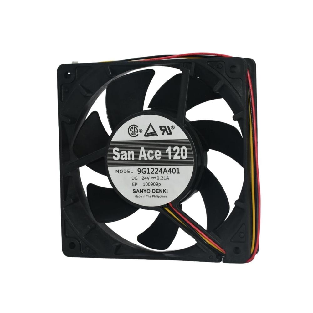 SANACE 9G1224A401 24V DC 0.21A 12025mm Ball Bearing Plastic Blade Industrial Inverter Cooling Fan
