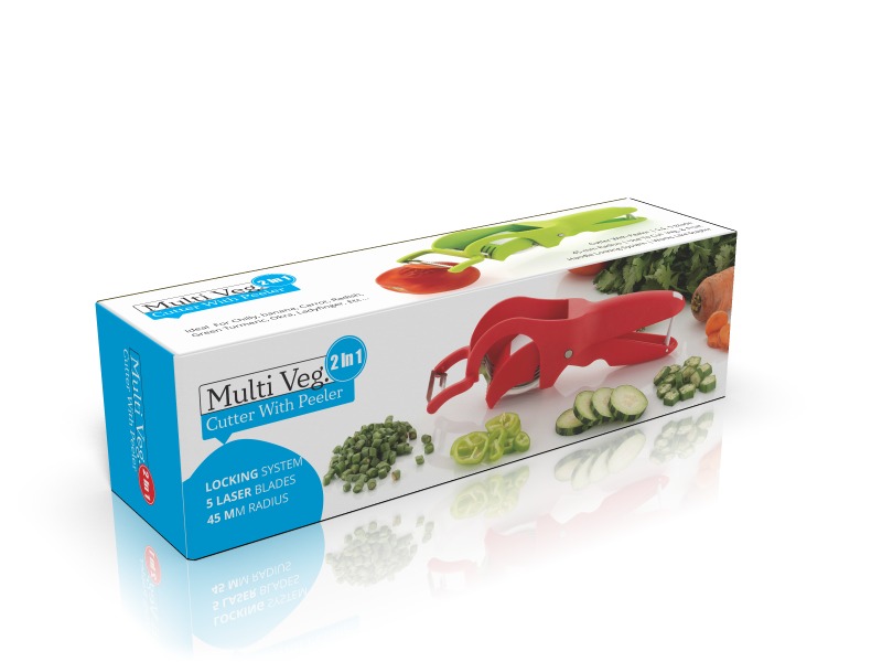 2 In 1 Multi Vegetable Cutter With Peeler - Height: 6 Centimeter (Cm)