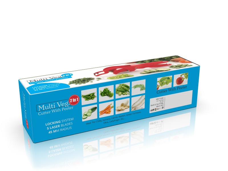 2 In 1 Multi Vegetable Cutter With Peeler - Height: 6 Centimeter (Cm)